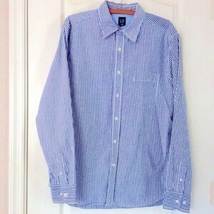 Classic Blue Stripe L/S Button Down Shirt
